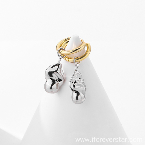 Minimalist 925 Silver Chunky Earring 18K gold Plated